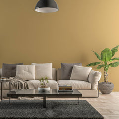 Bild eines Wohnzimmers mit gestrichener Wand in Yellowchair Kreidefarbe Nr. 17