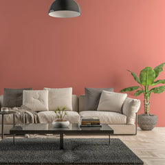 Bild eines Wohnzimmers mit gestrichener Wand in Yellowchair Kreidefarbe Nr. 192