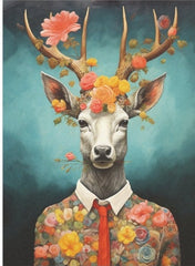 Surreal Stag Decoupage - Seidenpapier Stärke 26,6 g/m²