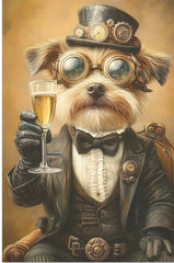 Niedlicher Hund Steampunk - Seidenpapier 26,6 g/m²