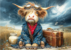 Steampunk Highland Cow 5 – Reispapier 40g/m²