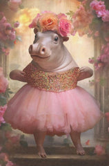Hippo Ballerina - Seidenpapier Stärke 18 llb