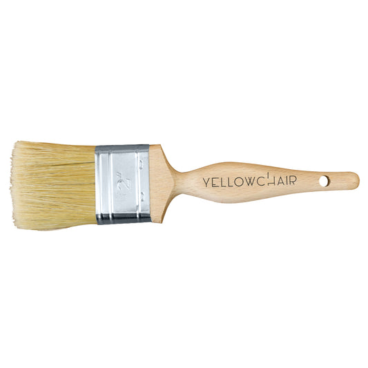 Paint brush 2 inches with natural wood handle, light China bristles