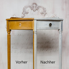 TIschen mit Vorher/Nachher Anstrich