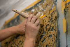 Workshop "WallART goes canvas" or "WallART at Homeoffice" with yellowchair chalk paint