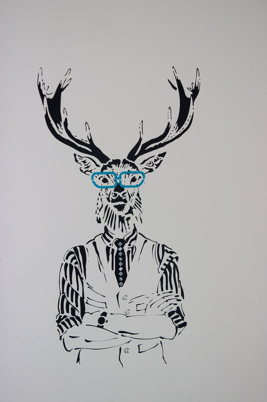 Schablone - Hipster-Hirsch