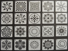 Set kleine Schablonen - Fliesendesign in 20 und 16 Motiven