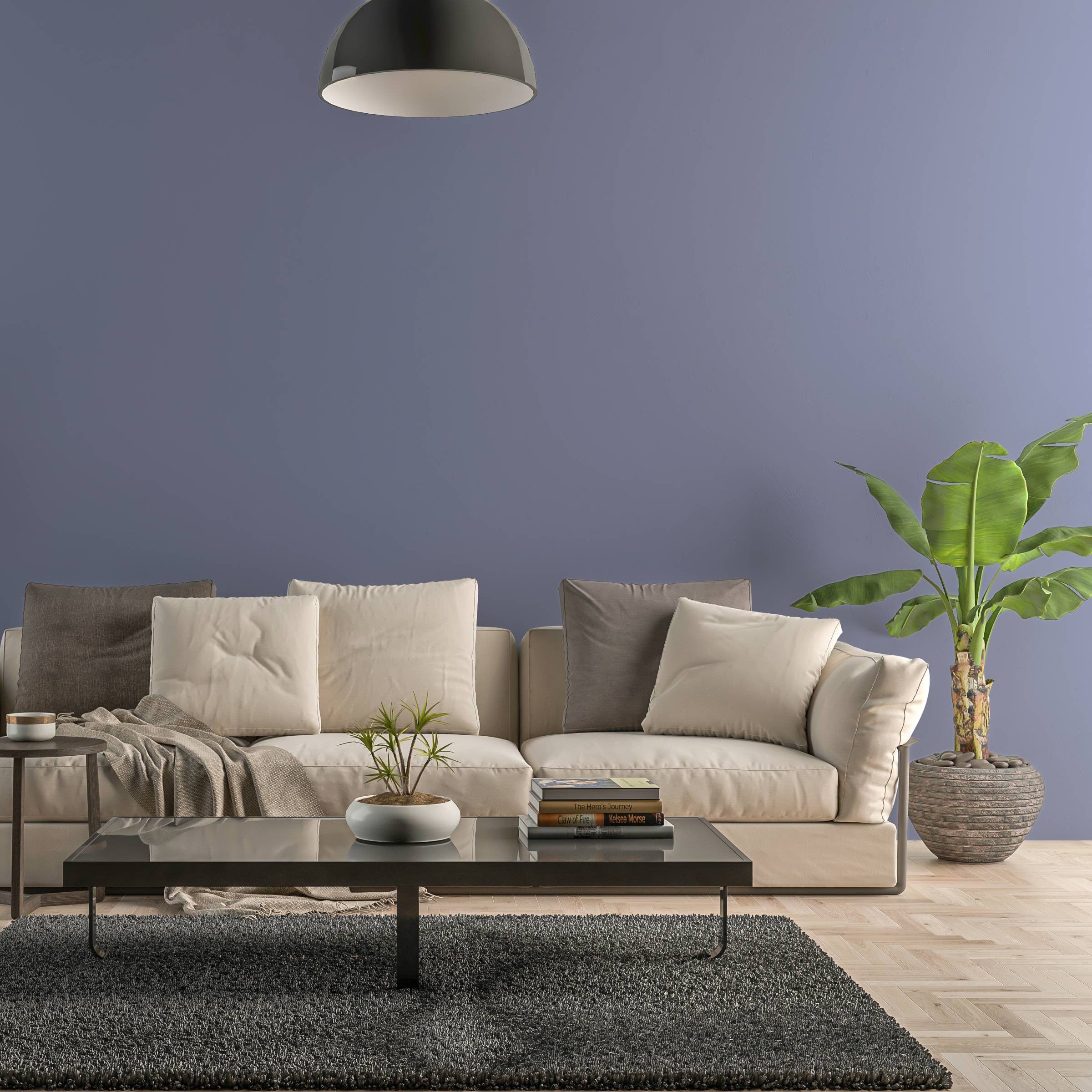 Bild eines Wohnzimmers mit gestrichener Wand in Yellowchair Kreidefarbe Nr. 227