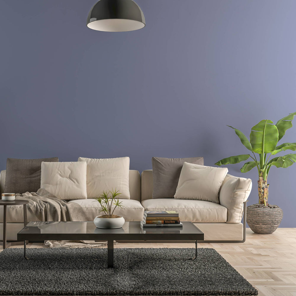 Bild eines Wohnzimmers mit gestrichener Wand in Yellowchair Kreidefarbe Nr. 227