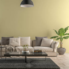 Bild eines Wohnzimmers mit gestrichener Wand in Yellowchair Kreidefarbe Nr. 324