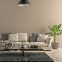 Bild eines Wohnzimmers mit gestrichener Wand in Yellowchair Kreidefarbe Nr. 81