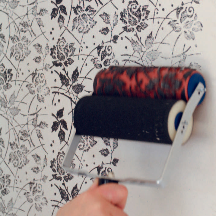 Musterwalze im Einsatz