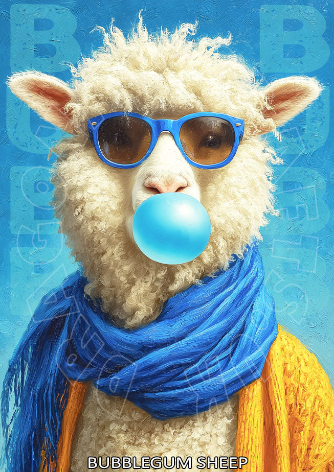 Bubblegum Sheep – Reispapier 40g/m²