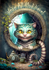 Churios Cheshire Cat 1  - Reispapier  Stärke 60g/m²