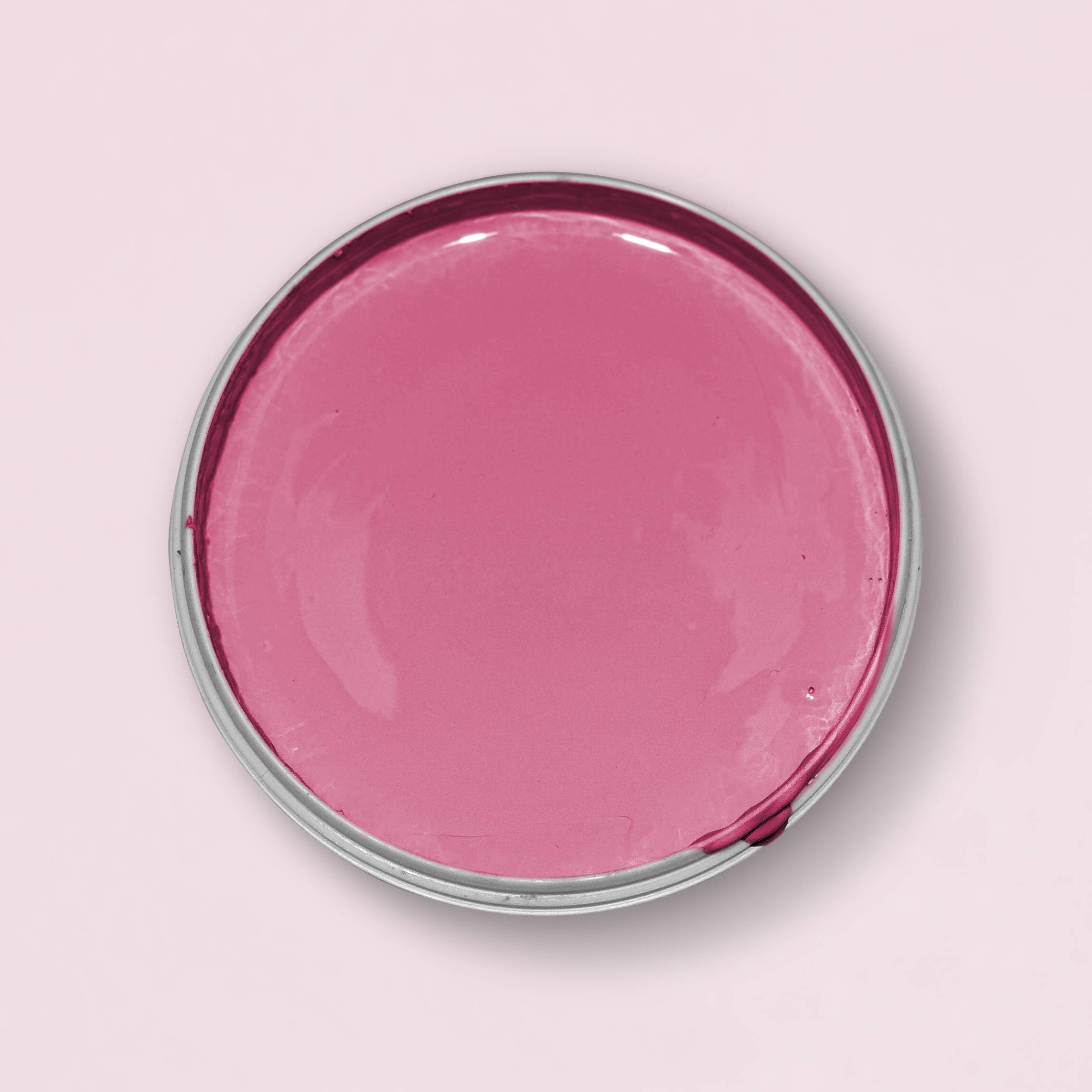 Blick in die geöffnete Yellowchair Kreidefarbe Dose Orient Pink