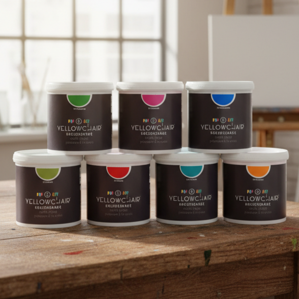 Alle 7 neuen POP ART Farben in Dosen