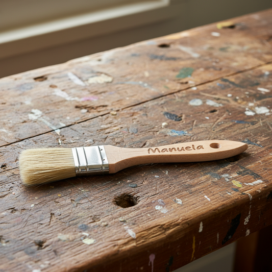 Pinsel mit individueller Beschriftung (maximal 12 Buchstaben)