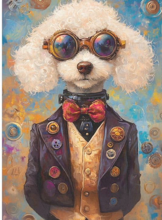 Steampunk Dog - Seidenpapier  Stärke 26,6 g/m²