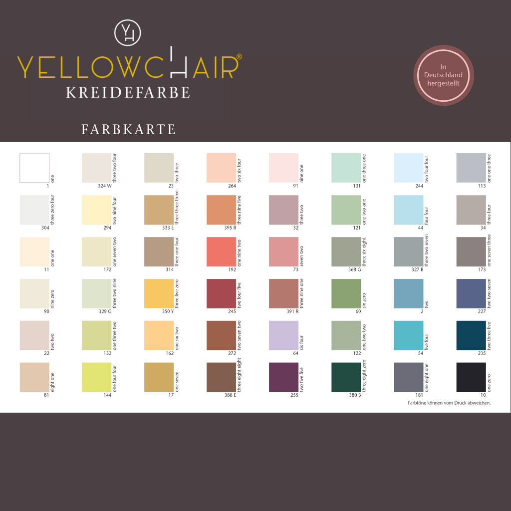 Yellowchair Farbkarte