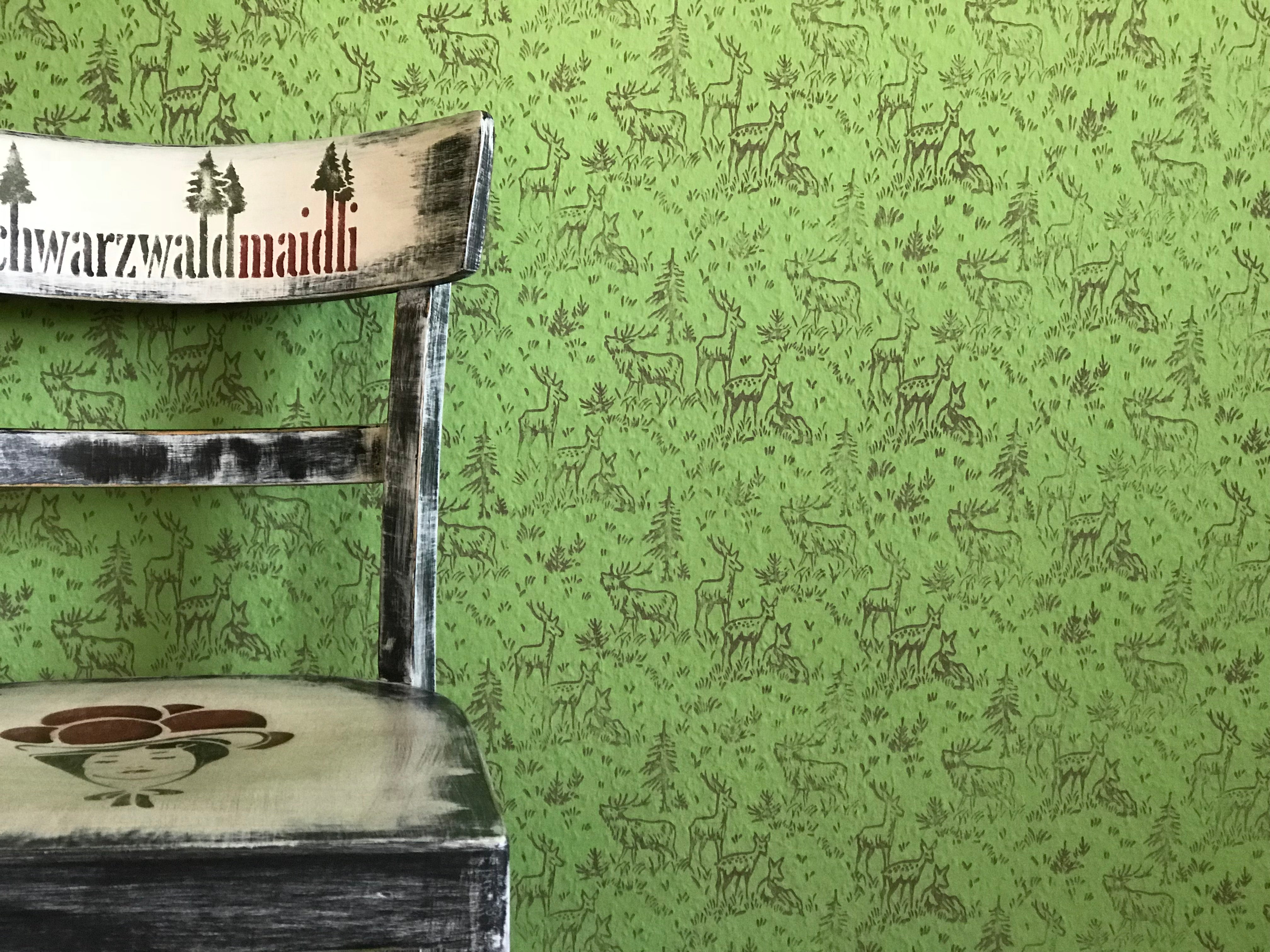 Stencil - Black Forest woman