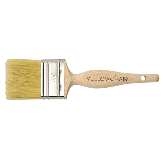 Paint brush 2.5 inch with natural wood handle, light China bristles